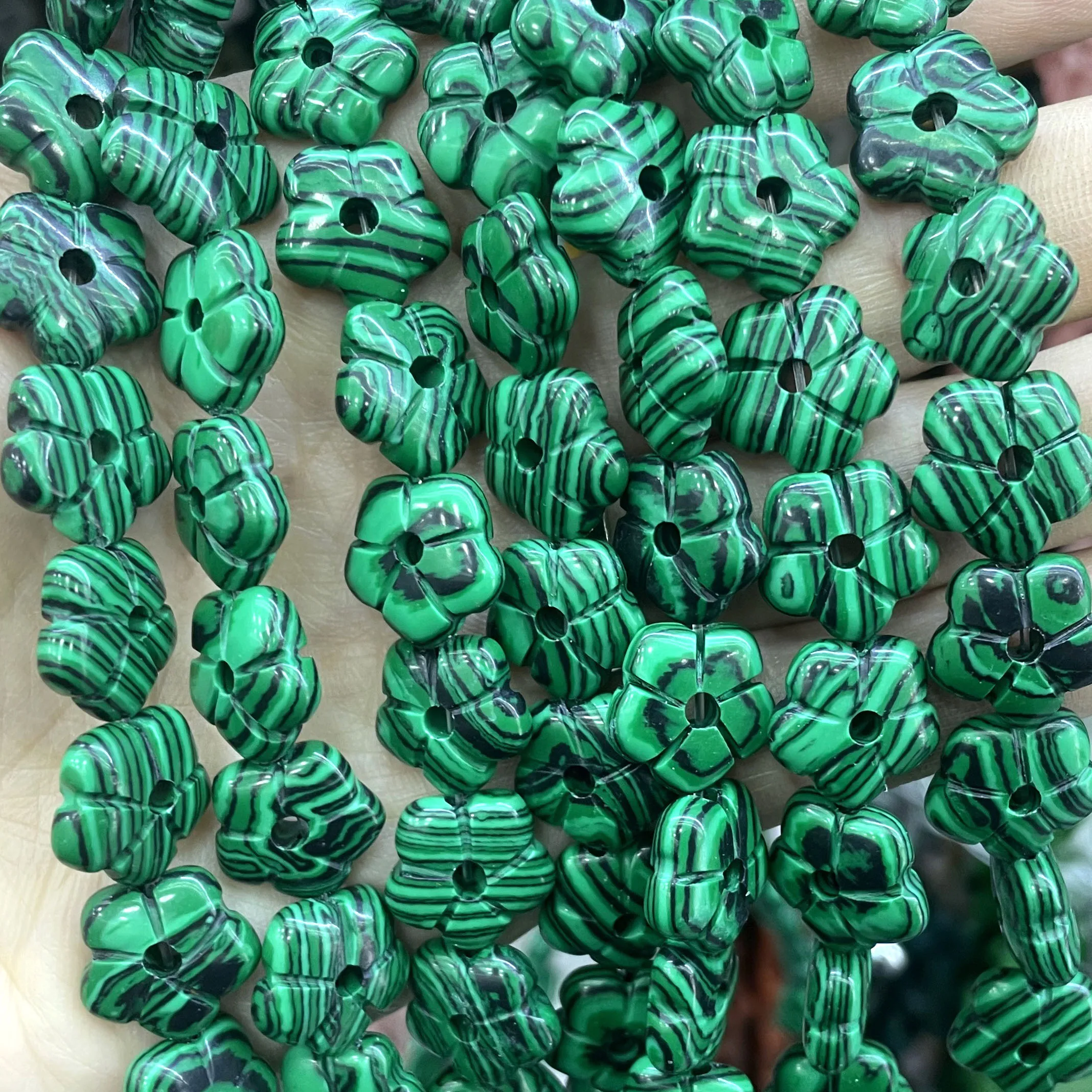 14MM Natural Stone Flower Shape Tiger Eye Loose Spacer Beads Diy Bracelet Necklace For Jewelry Making Accessories