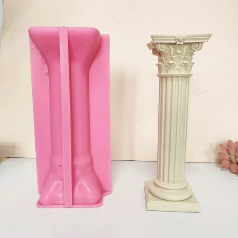 30cm Large Roman Column Candle Silicone Mold Roman Column Gypsum Concrete Cement Silicone Mold Home Decor Acrylic Plastic mold