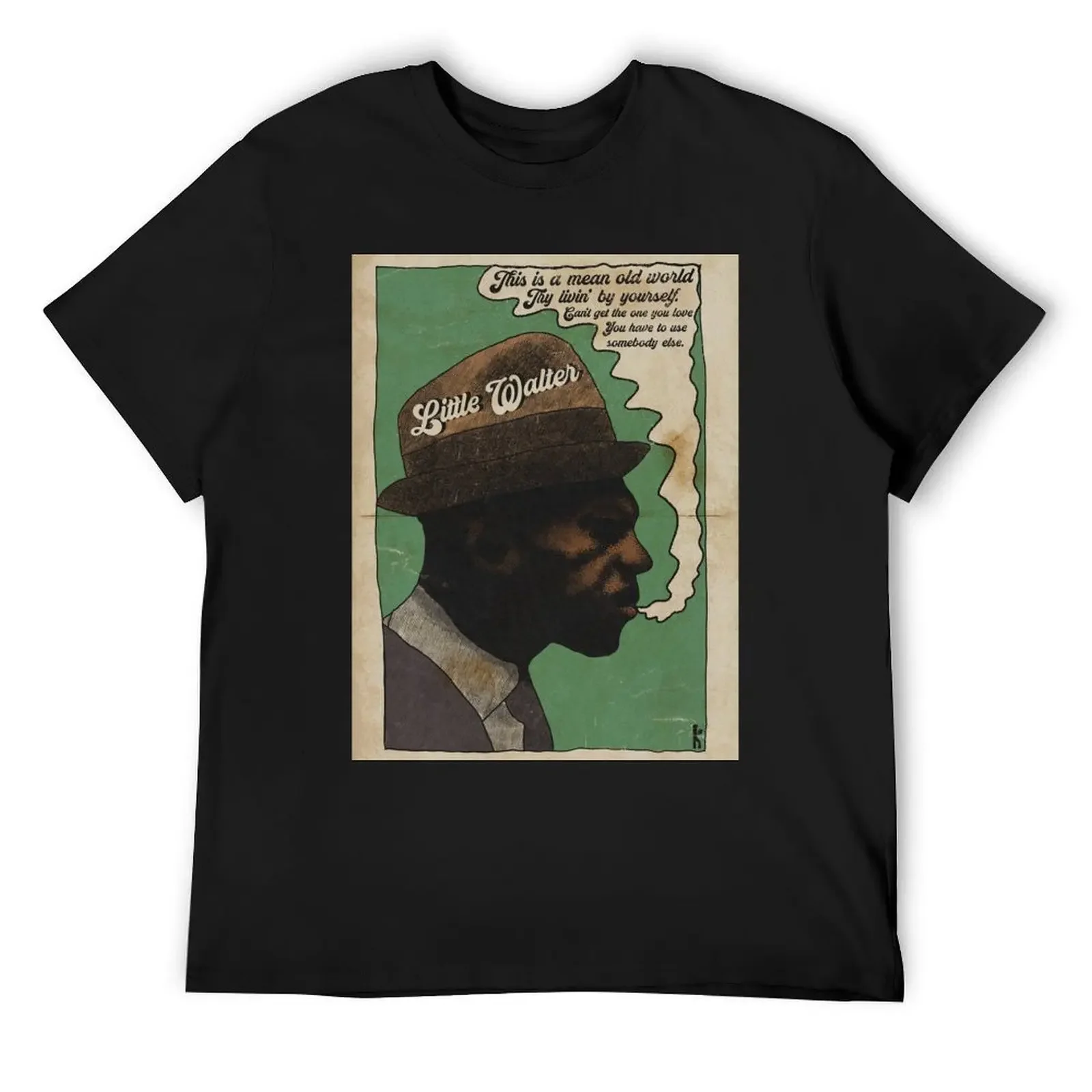 Little Walter retro styled poster T-Shirt shirts graphic quick drying graphic t shirts t shirts for men graphic