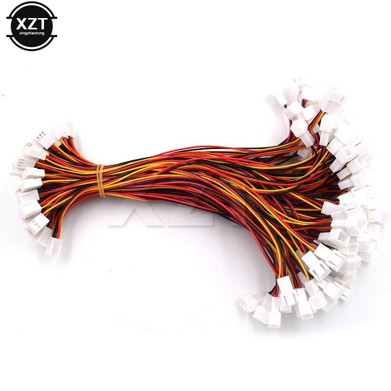 NEW 3Pin 2in 1 Wire Female to 2 Male Terminal Y Cable Splitter Power Supply Extension Cable for PC Fan cooling CPU GPU Cooler
