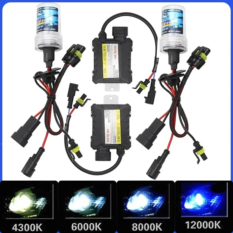 

12 В 24 В 100 Вт Комплект балласта HID Ксеноновый комплект Автомобильная лампа H1 H3 H7 H11 9005 9006 4300k 6000k 8000k Автоматическая ксеноновая лампа для фар