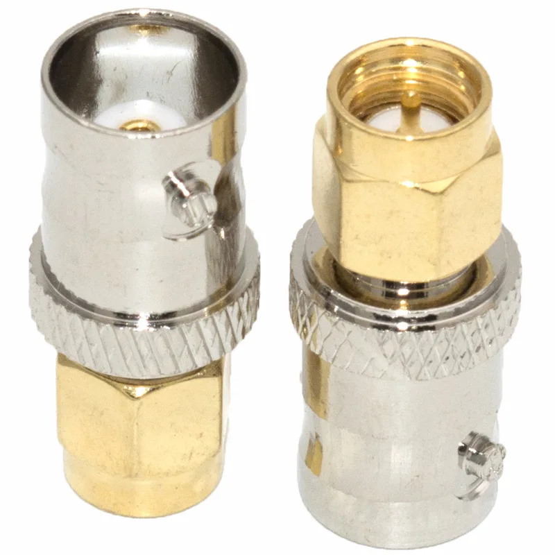 1 Stück BNC-Buchse auf SMA-Stecker RF-Koaxialadapter M/F Radioantennenanschluss aus Kupfer/Messing – Detail 5