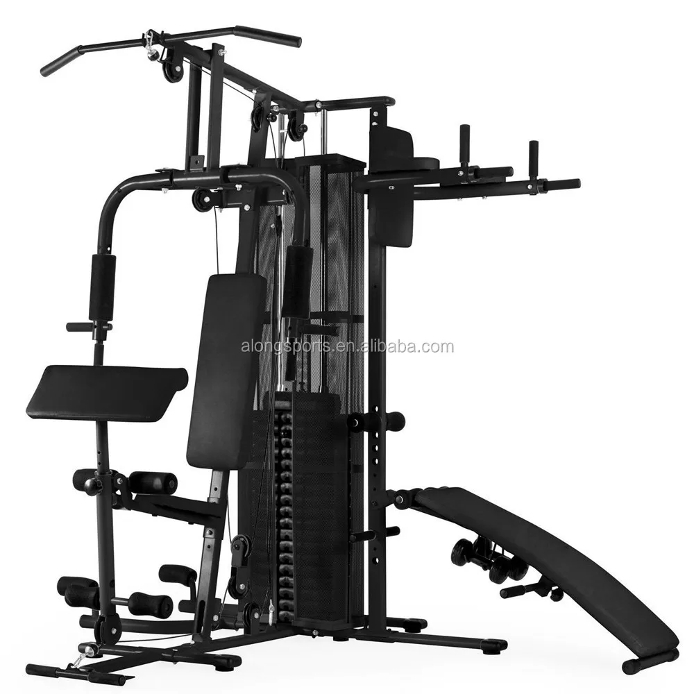 All in One Gym Machine Multi Home Gym Muscle Trainer Workout Exercise Integrated 3 Station Home Gym With Dumbbell Exercise