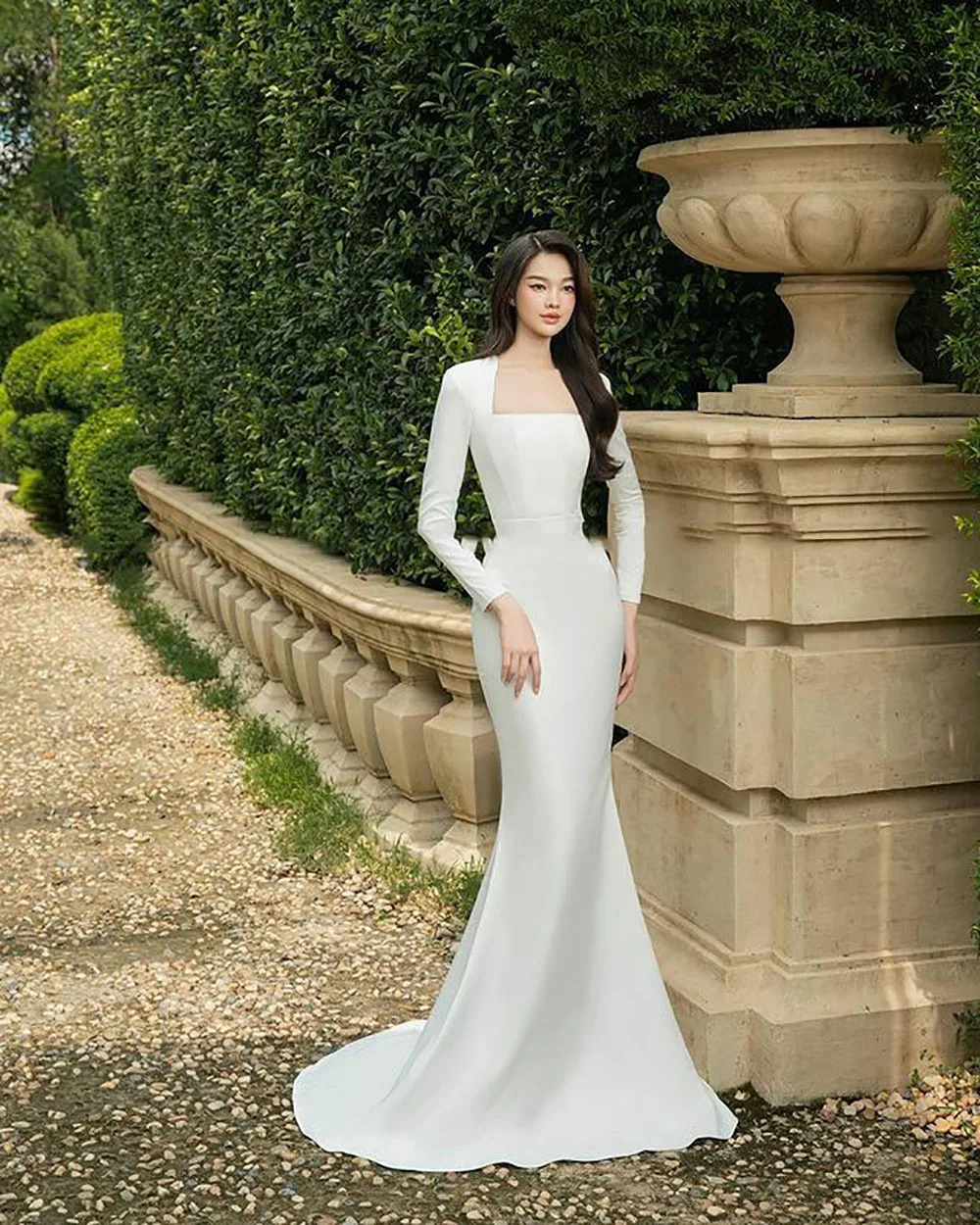 Bescheiden trouwjurken Korea satijn op maat gemaakte elegante moslim Arabische bruidjurken met strik trouwjurk vestido de novia