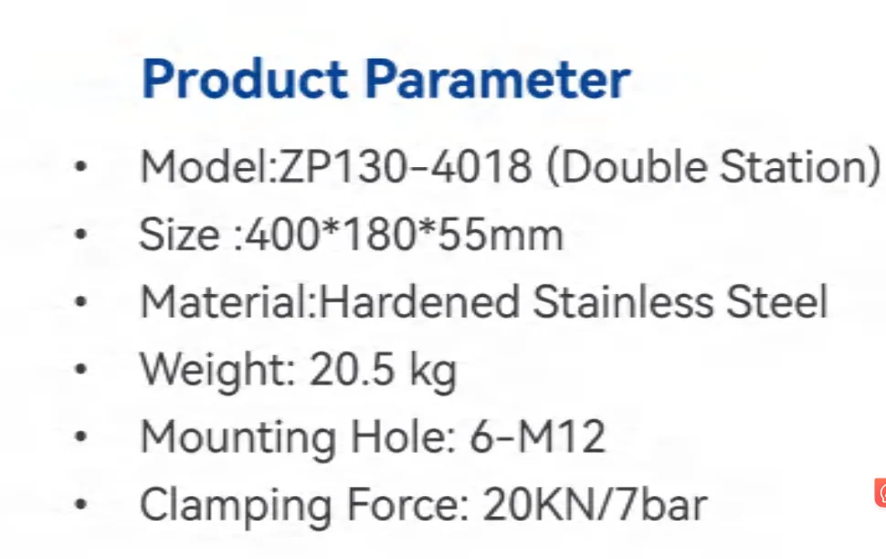 2-Position Zero Point Clamping Base Plate Pneumatic CNC Workholding Fixture Plate High Repeatability for Fast Setup System
