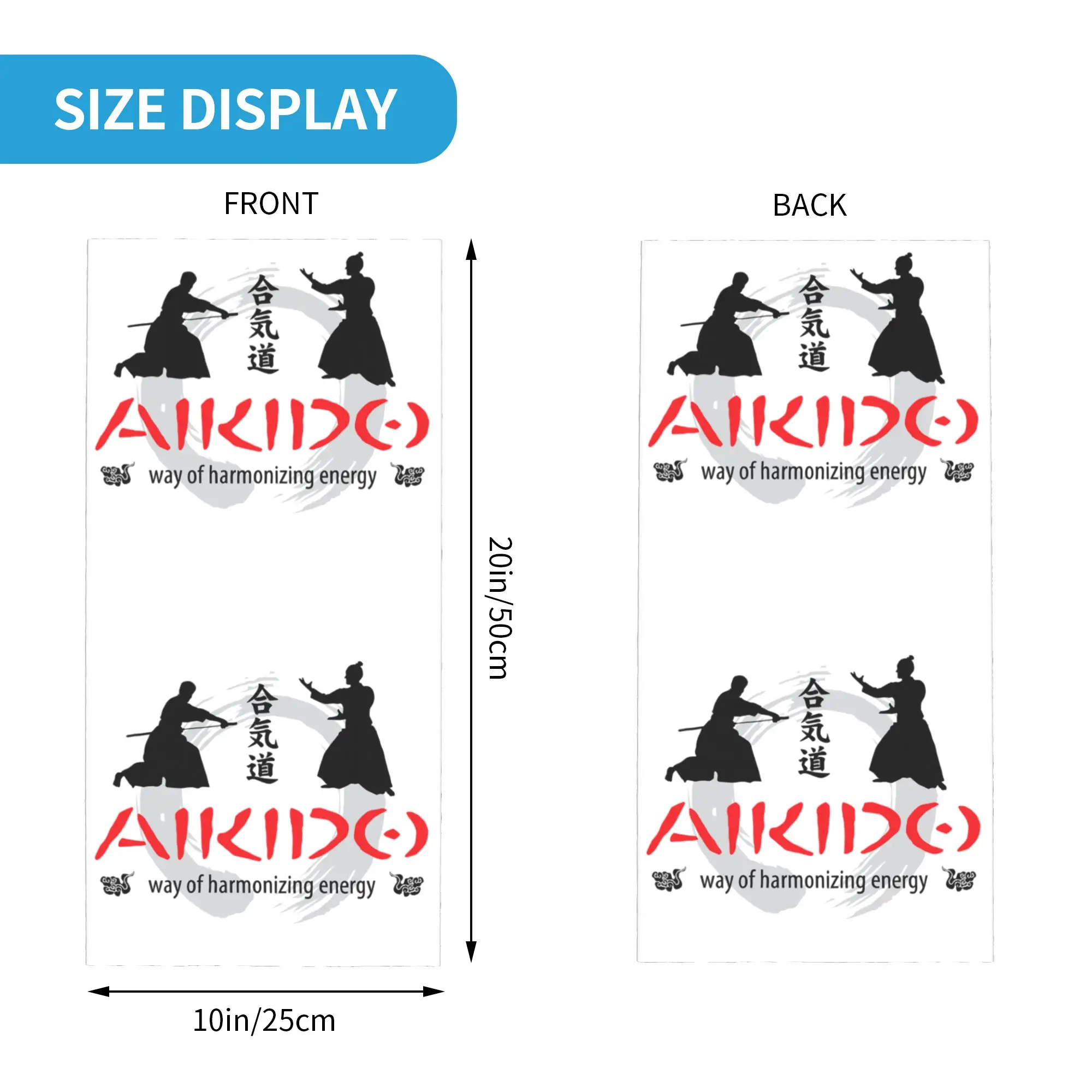Aikido Practitioner Samurai Spirit Winter Headband Neck Warmer Men Women Hiking Hunting Tube Scarf  Face Bandana Gaiter