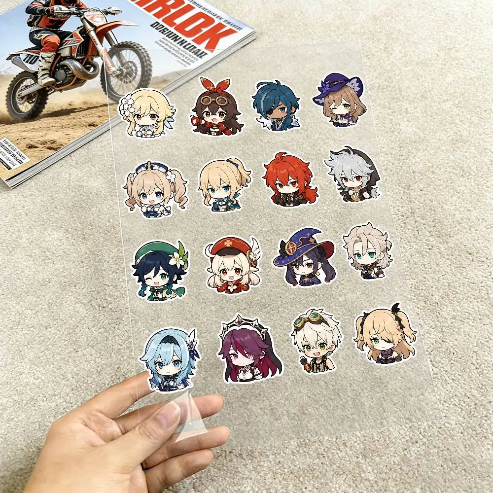 Game Genshin Impact Cute Logo Waterproof Vinyl Stickers for Car Motorcycle Bike Skateboard Laptop Bottle Phone