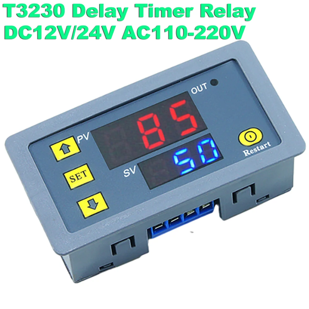 

T3230 реле таймера задержки 12 В/24 В фотографический релейный модуль с красной и синей лентой