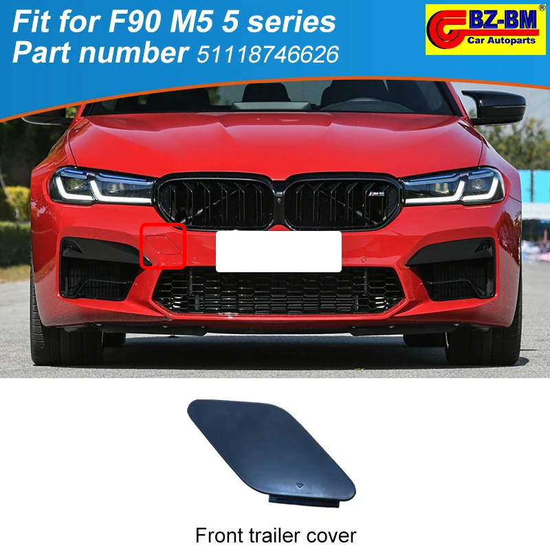 Car Front Bumper Tow Hook Eye Trailer Cover for BMW F90 M5 5 series 51118746626 51118073722 51122412408 51117427448 51118077310