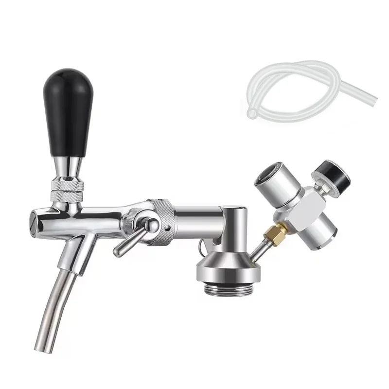 Brew Mini Keg Growler Kit with Beer Faucet,Adjustable Pressure Mini Co2 Regulator,beer Barrel Spear