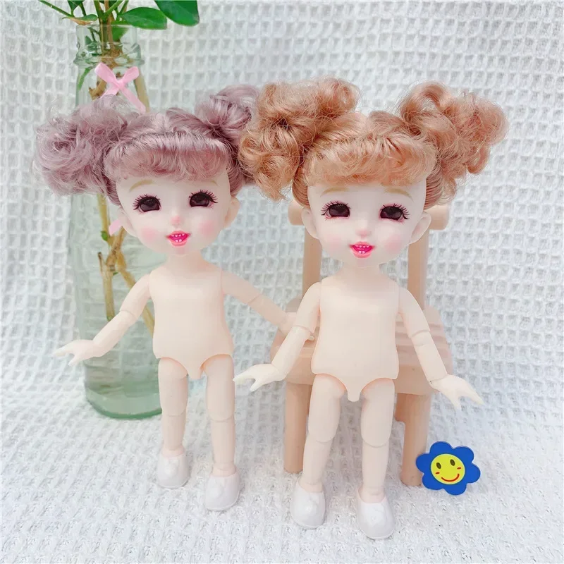 1/8 BJD Doll 13 Movable Jointed Cute Multiple Color Hairstyles Girl DIY Toys Female Nude Body Fashion Gift