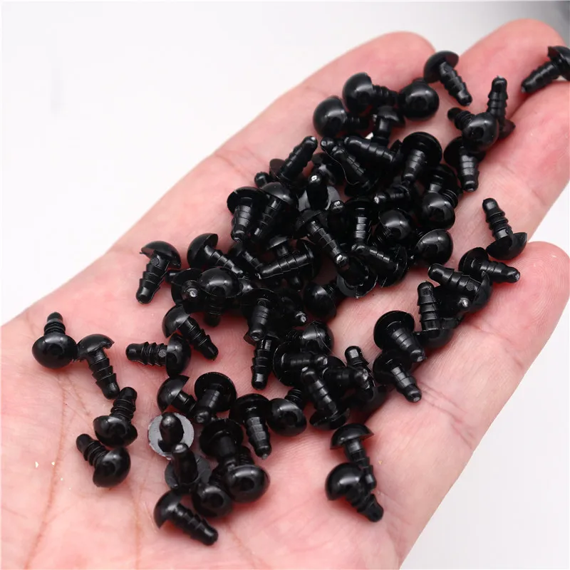 50/100pcs 6-14mm Black Plastic Plush Eyeball Doll Decoration Accessories  Safety Eyes For Diy Toys Ojos DeSeguridad Amigurumi