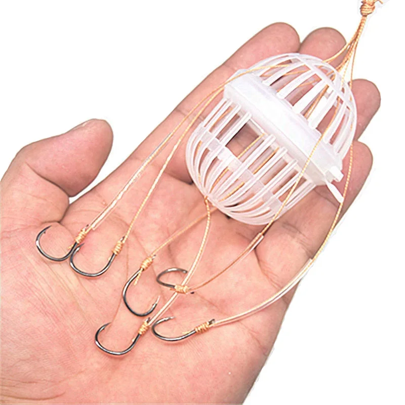 

1Pc Explosion Hook Fishing Hooks Set Outdoor Baits Cage Basket Feeder Holder Fishhook Anzol Tackle Carp Accessories Tools