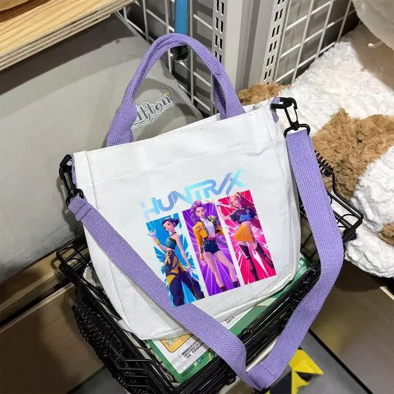 2026 K-Pop شيطان هنتر حقيبة كتف الكرتون رومي ميرا زوي طباعة حقيبة كروسبودي ، لطيف المحمولة سعة كبيرة حقيبة التخزين هدية #3
