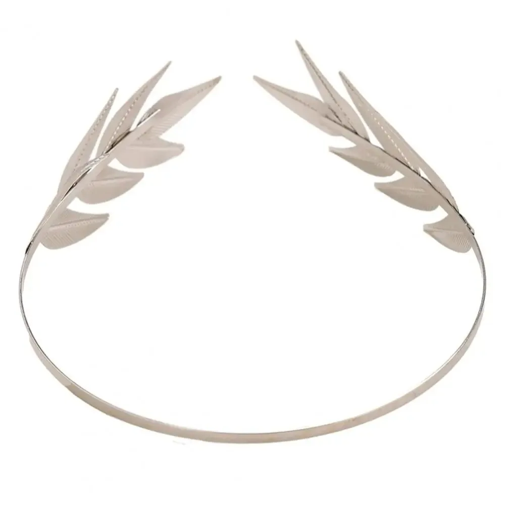 

Elegant Metal Leaf Crown Palace Style Gold Headgear Hair Accessories Women