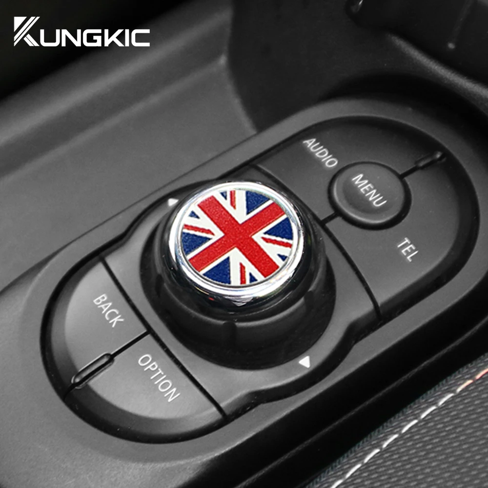 for MINI Cooper F55 F56 F57 F60 Countryman Clubman Central Control Volume Multimedia Button Knob Sticker Styling Car Accessories