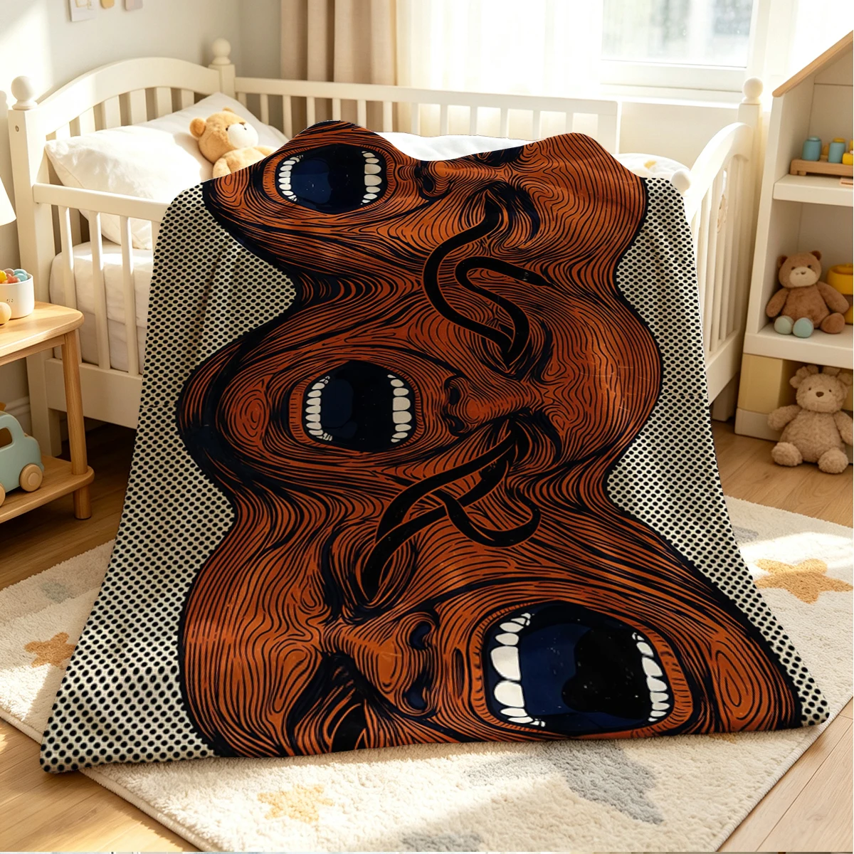 Twisted Soul Flannel Blanket Warm Soft Halloween Christmas Couch Warm Cozy Decorative Decor Gift for All Season