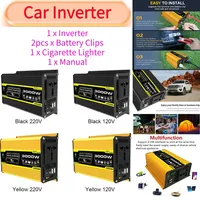 Car Power Inverter DC 12V To AC 110/220V Transformer With Dual USB Multifunction Socket Charge Modified Sine Wave Inverter 3000W