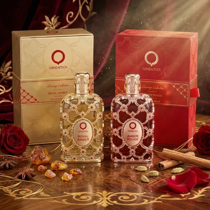 Perfume Royal Fragrance - ラグジュアリーユニセックスオードパルファム、ロイヤルアンバー＆アンバールージュ＆ロイヤルブルー、男性女性向けの長持ちするオリエンタルフレグランススプレー