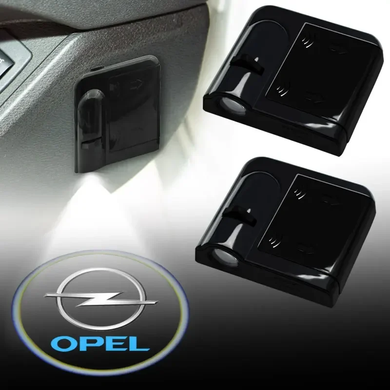 1/2 قطعة LED باب السيارة ترحيب ضوء شعار السيارة أضواء جهاز عرض لأوبل أسترا j إنسيجنيا أسترا g كورسا زافيرا b موكا فيفارو ميريفا
