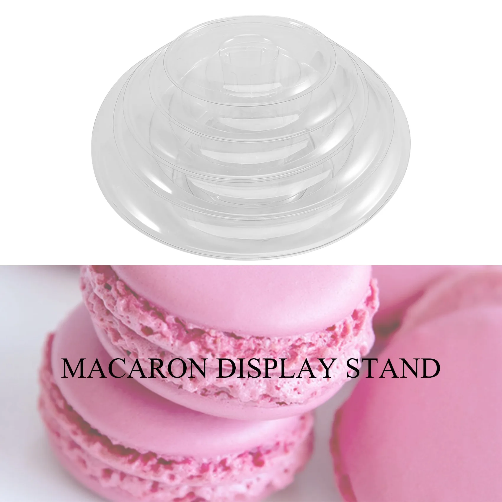 เค้ก standRound 6 ชั้น Macaron Tower เค้ก Cupcake Macaroons ผู้ถือตู้แร็คเครื่องมืองานแต่งงานตกแต่งอีสเตอร์อุปกรณ์