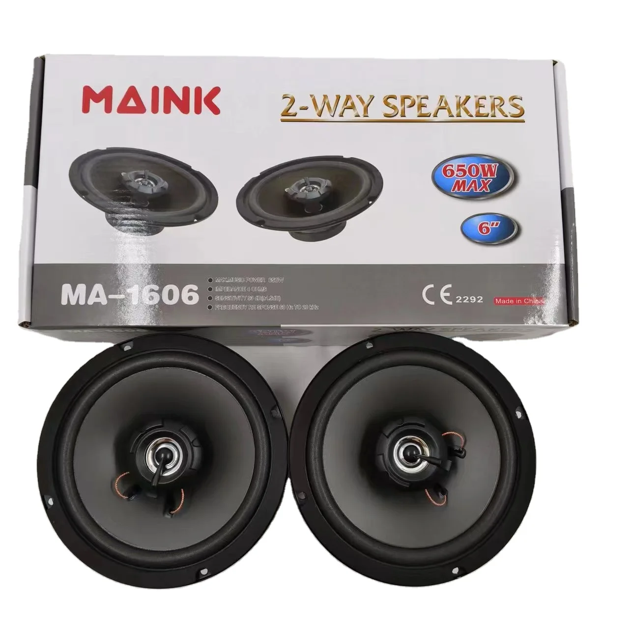 

6-дюймовый полноразмерный коаксиальный динамик с железным звуковым сигналом, набор усилителей мощности для автомобильного аудиоуправления 1606, технические аксессуары (1 пара динамиков)