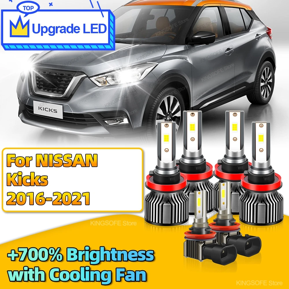 

2/6pcs LED Headlight 30000LM Canbus H11 H9 Car Front Light Bulbs H8 Fog Lamp For NISSAN Kicks 2016 2017 2018 2019 2020 2021