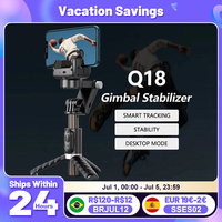 Q18 Gimbal Stabilizer Handheld Mobile Phone Selfie Stick Holder Fill Light Bluetooth for HUAWEI Xiaomi IPhone Follow Shoot Mode