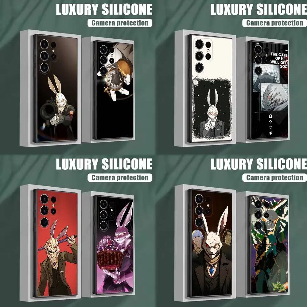 

White Rabbit D-Devil May Cry Phone Case For Samsung S25,S24,S23,S22,S21,S20,S10,Ultra,Plus,Lite,FE,Soft Silicone Black Cover