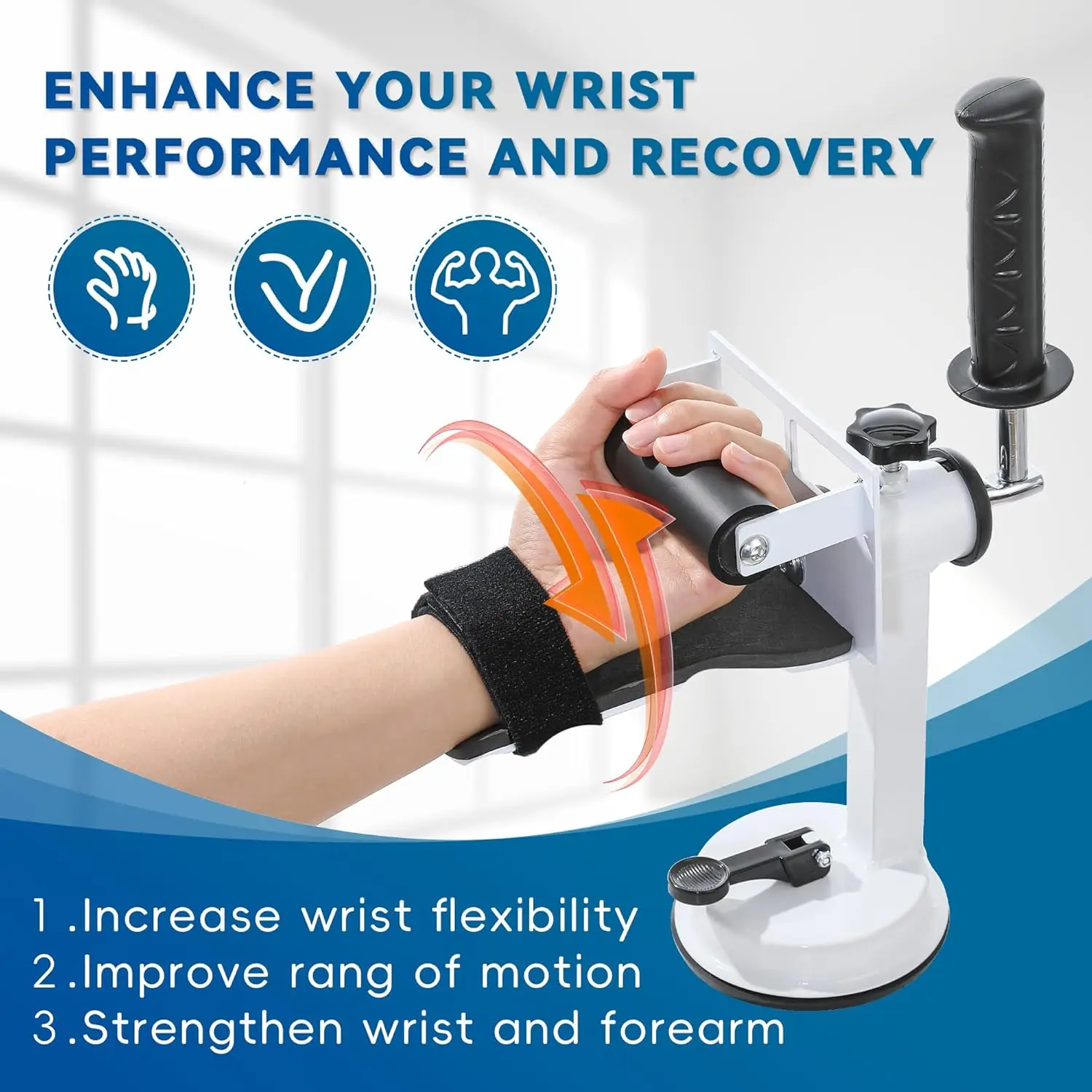Wrist Elbow Joint Rehabilitation Trainer Upper Limb Training Device with Suction Cup Adjustable Resistance Multi-angle Training