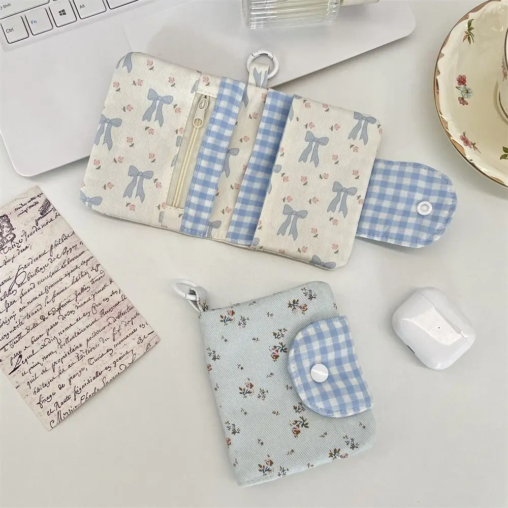 Portable Cloth Coin Purse Flower Multi-functional Small Wallet Bowknot Card Packs Small Items Holder