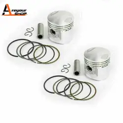 Areyourshop For Honda CA125 Rebel CD125T CB125T CBT125 CBT 125 Piston Rings Pin Clips Kit 150cc STD 47mm Standard Motorcycle Cap