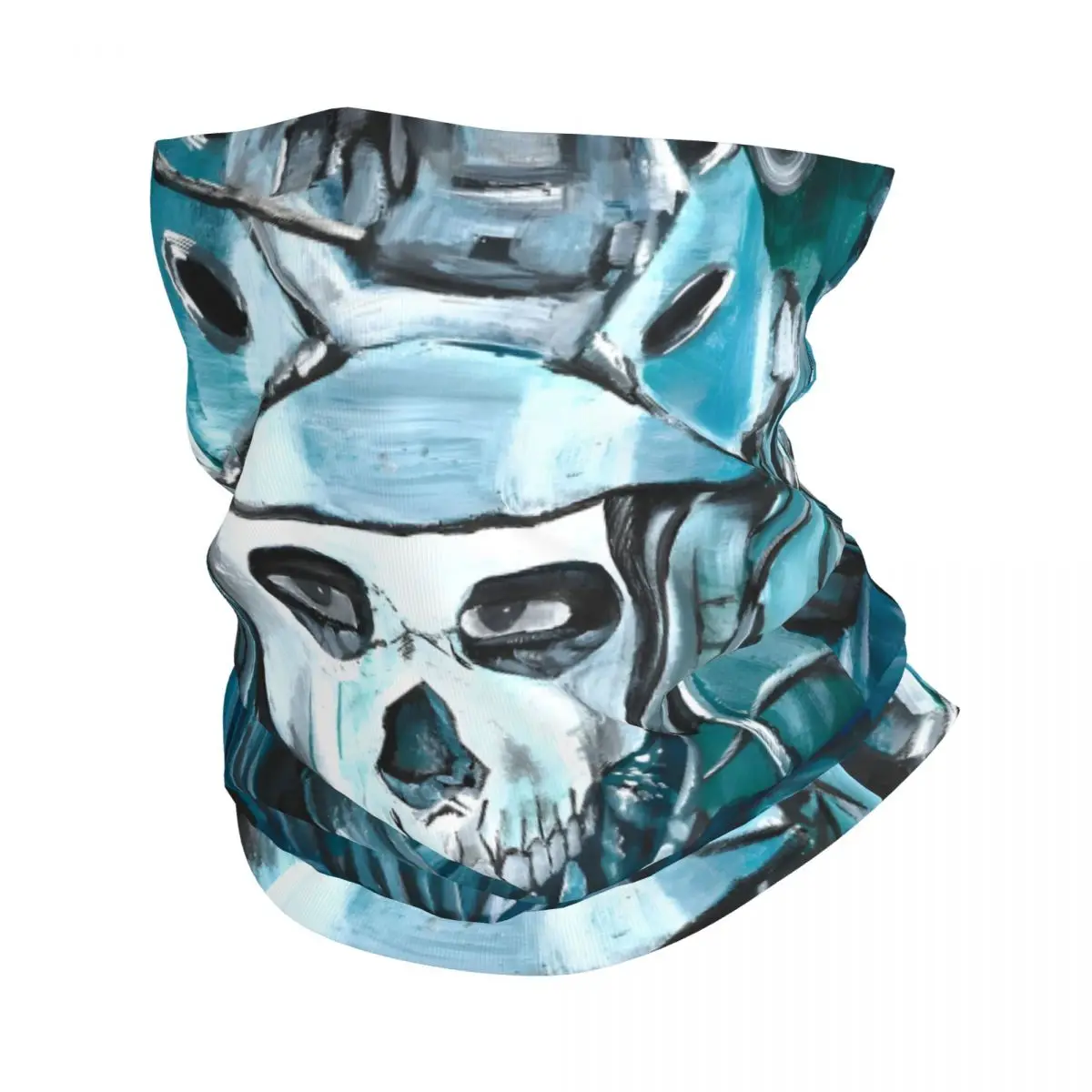 Painting Ghost MW2 COD Calls Of The Duty Bandana Neck Cover Printed Motorcycle Club Face Mask Multifunctional Headwear Cycling