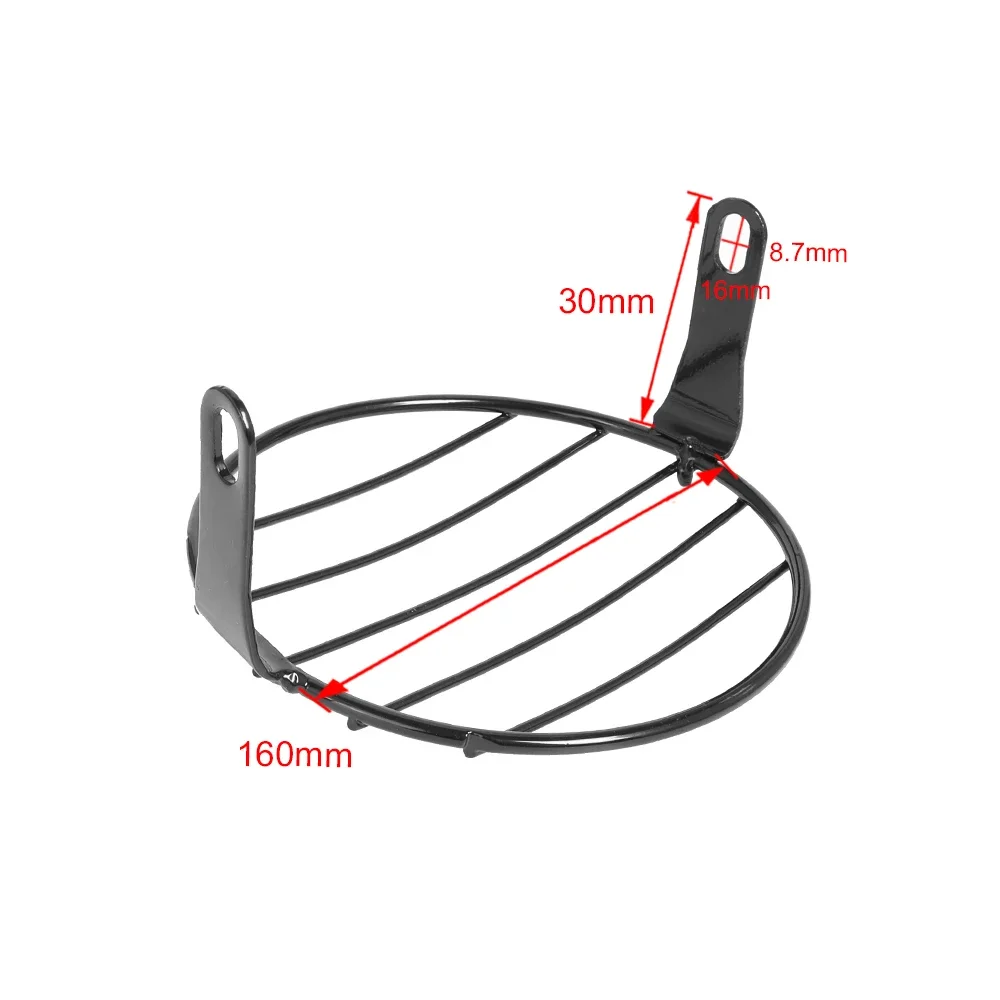 6,3-дюймовая защитная крышка для фар, металлическая ретро-мотоциклетная сетка для фар, решетка абажура, подходит для универсального HarleyYamaha Triumph Honda