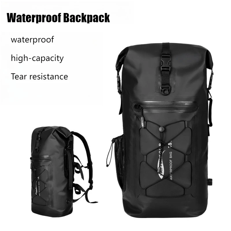 

35L Outdoor Storage Backpack Dry Wet Separation Roll Top Closure Sack Waterproof Backpack for Kayaking Rafting Boating Swimming
