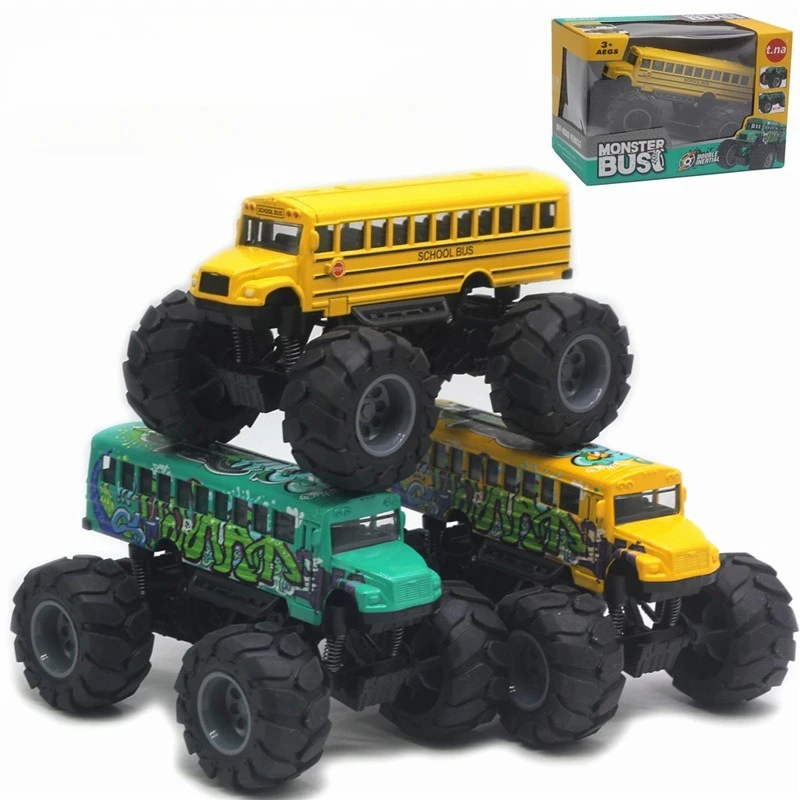 

1:36 Alloy Bigfoot School Bus Pull Back Model Boy Toy Bus Car Monster Truck High simulation Car model children's gift