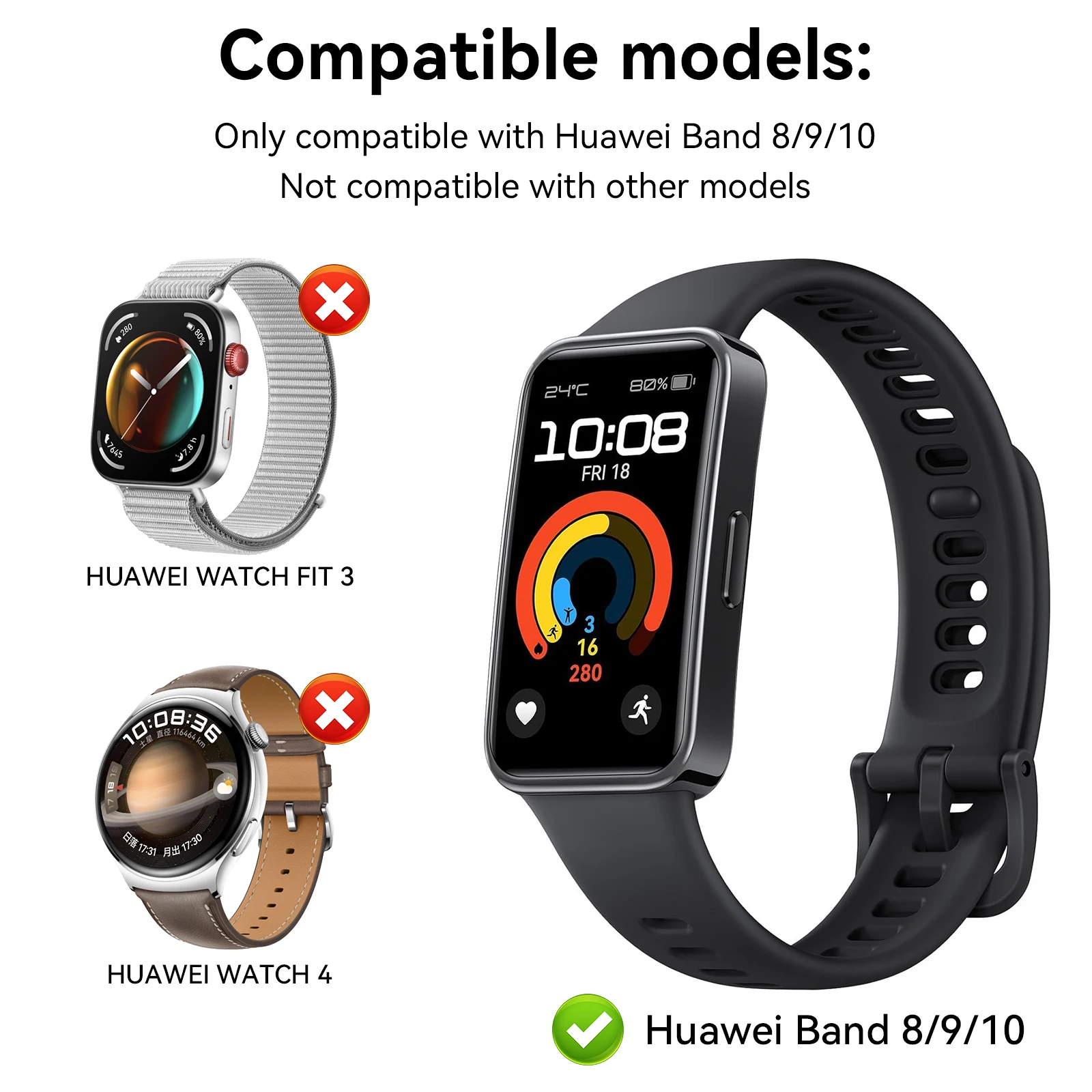 Huawei Band 9/8/10用 ソフトTPUケース シェルフレーム バンパー スクリーンプロテクター 完全クリア保護カバー