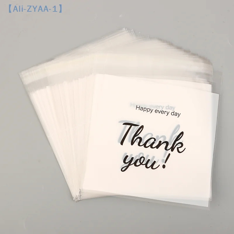 【ZYAA-1】100 قطعة شفافة شكرًا لك حقيبة ذاتية اللصق أكياس بلاستيكية لحلقات القرط وقلادة عرض السفر أكياس التعبئة والتغليف #4