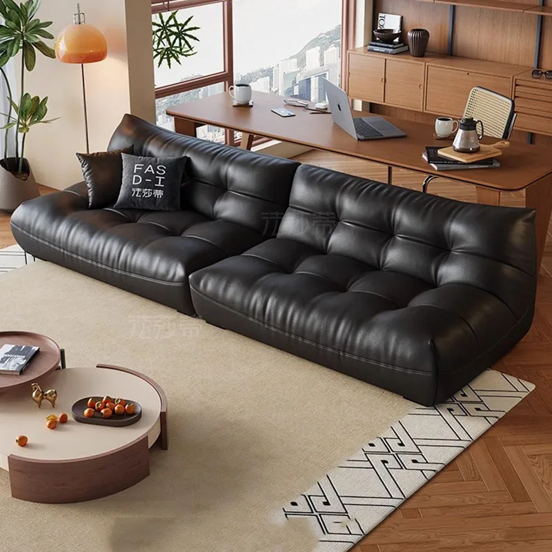 

Minimalist Vintage Living Room Sofas Upholstery Scratch Protector Modular Lazy Living Room Sofas Leather Adults Divano Furniture