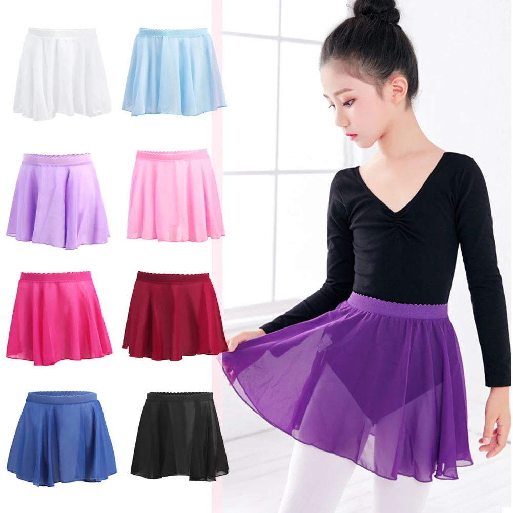 Ballet Skirt for Girls Toddler Chiffon Wrap Dresses Adjustable Dancewear Skirt Ballerina Dance Clothes