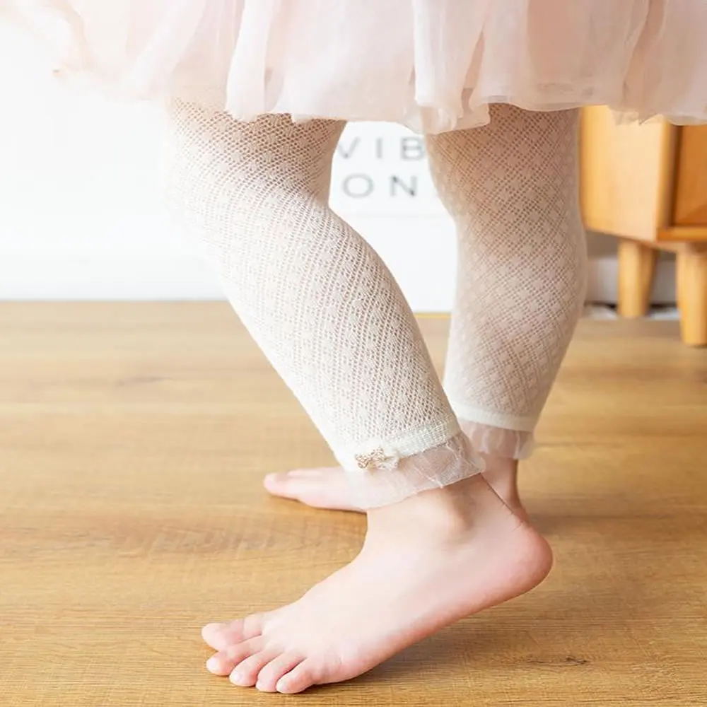 

Children's leggings cotton spring and autumn thin girls' pantyhose summer mesh pants baby wearing leggings pants.