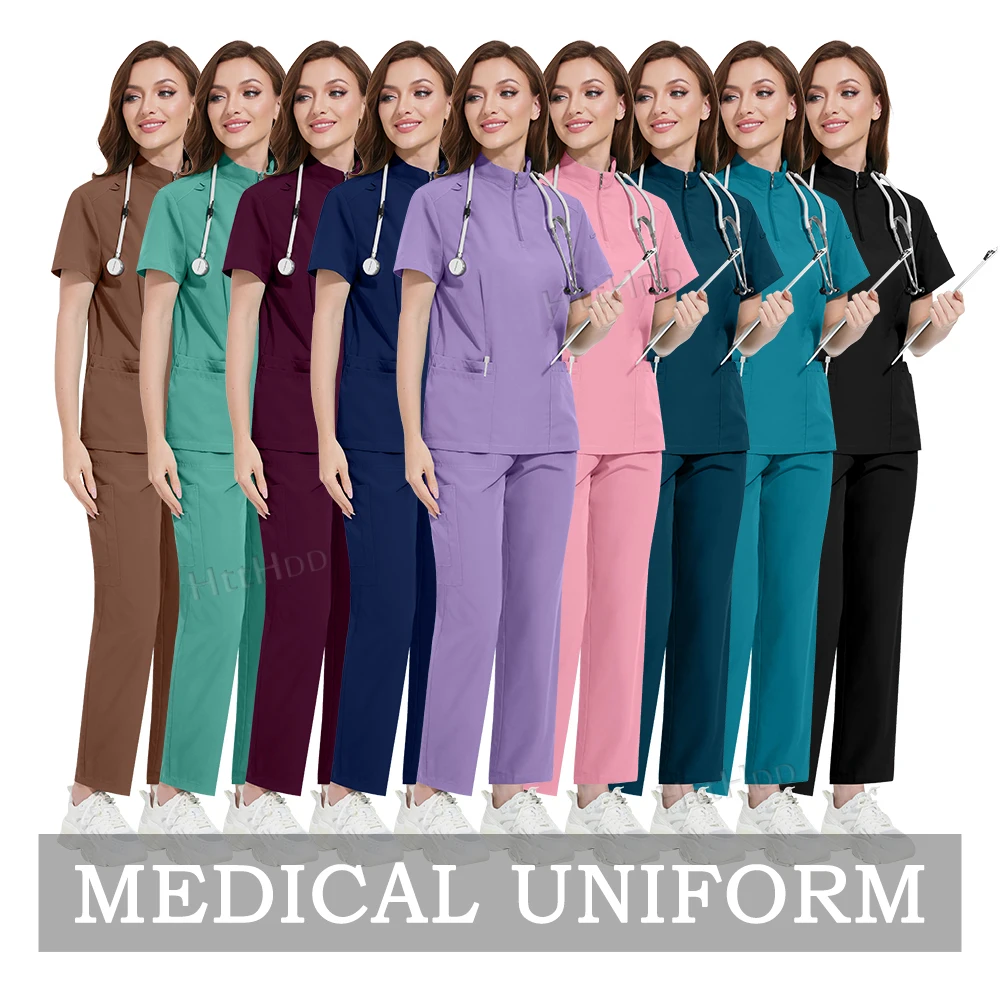 Medische Scrub Verpleegkundige Arts Uniform Huisdier Schoonheid Apotheek Lab Scrub Chirurgische Uniformen Vrouw Ziekenhuis Accessoires Veterinair Uniform