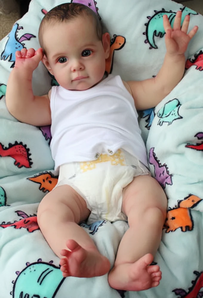 

Кукольные искусства BEBE REBORN, черная картина Мэгги, волосы с 999D деталями, искусство, лакокрасочная кожа, Новорожденный ребенок