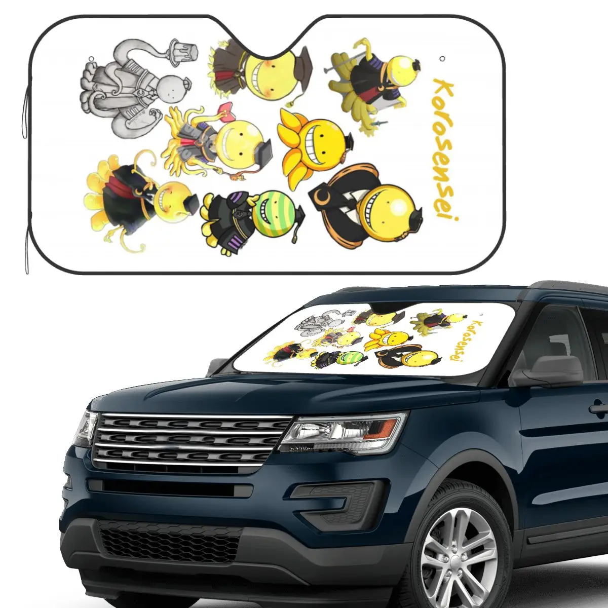 

Assassination Classroom Octopus Koro Sensei Sunshade Windscreen Car Front Windshield Window Sun Visor Accessories Covers