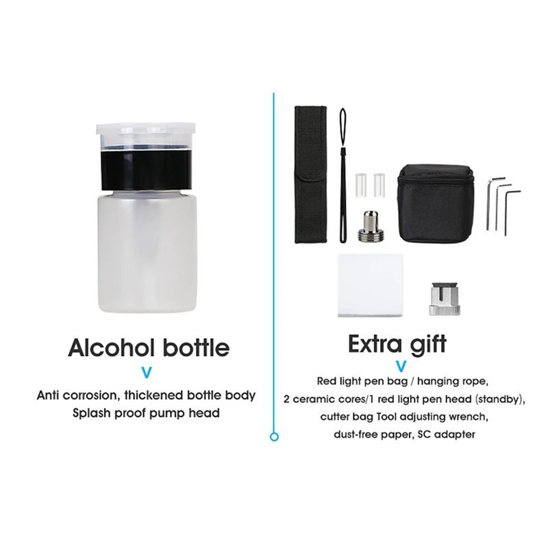 Фтх набор инструментов для оптического волокна с волоконным клировщиком-70-+ 10 дБм оптический измеритель мощности Визуальный дефектоскоп 10 мВт