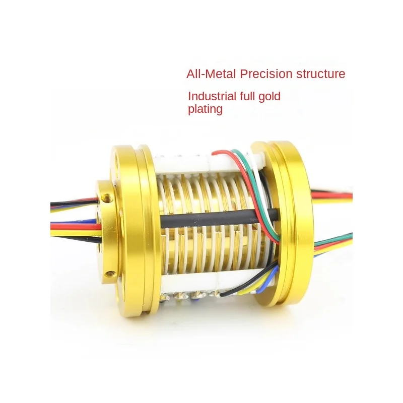 

Applicable to High-End-Grade Via-Hole Slip Ring Rotating Conductive Power-on 2 6 12-Way Electric Brush Slip Ring Wire Connector