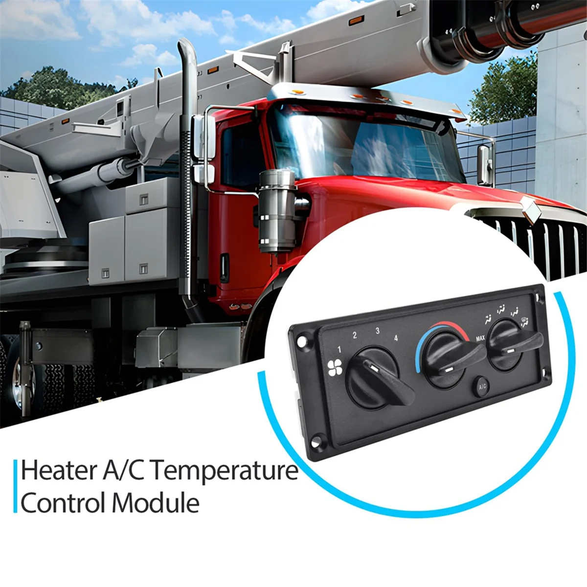 

#505M Heater A/C Temperature Control Module 3518702C93 3518702C92 703460AT for International 9100 9200 9400 9900 (Black)