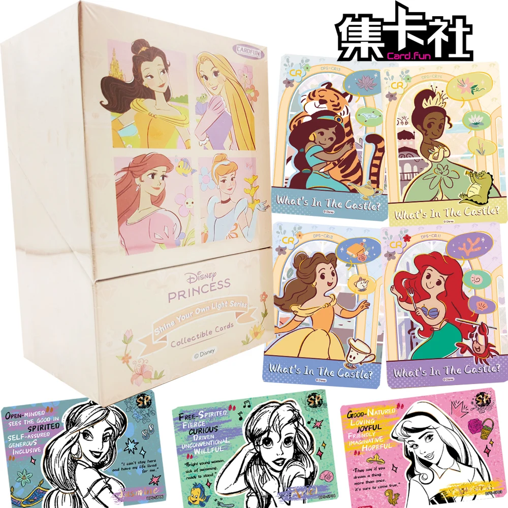 

CARD.FUN оригинальные коллекционные карты принцессы Диснея Белль Аврора Моана сказочные памятные карты изысканные периферийные устройства подарки