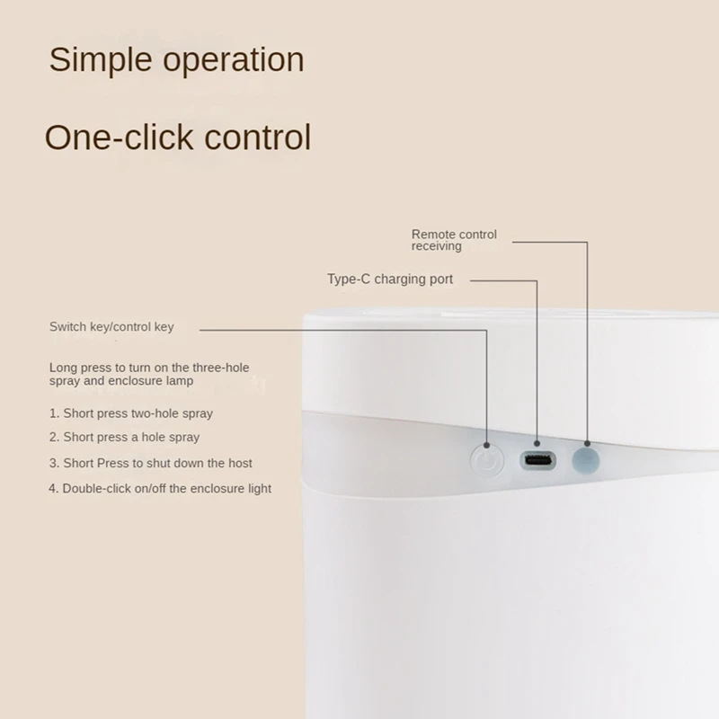 5L Humidifier Humidifier For Bedroom Desktop With Colorful Night Light Purification Spray Hydrating