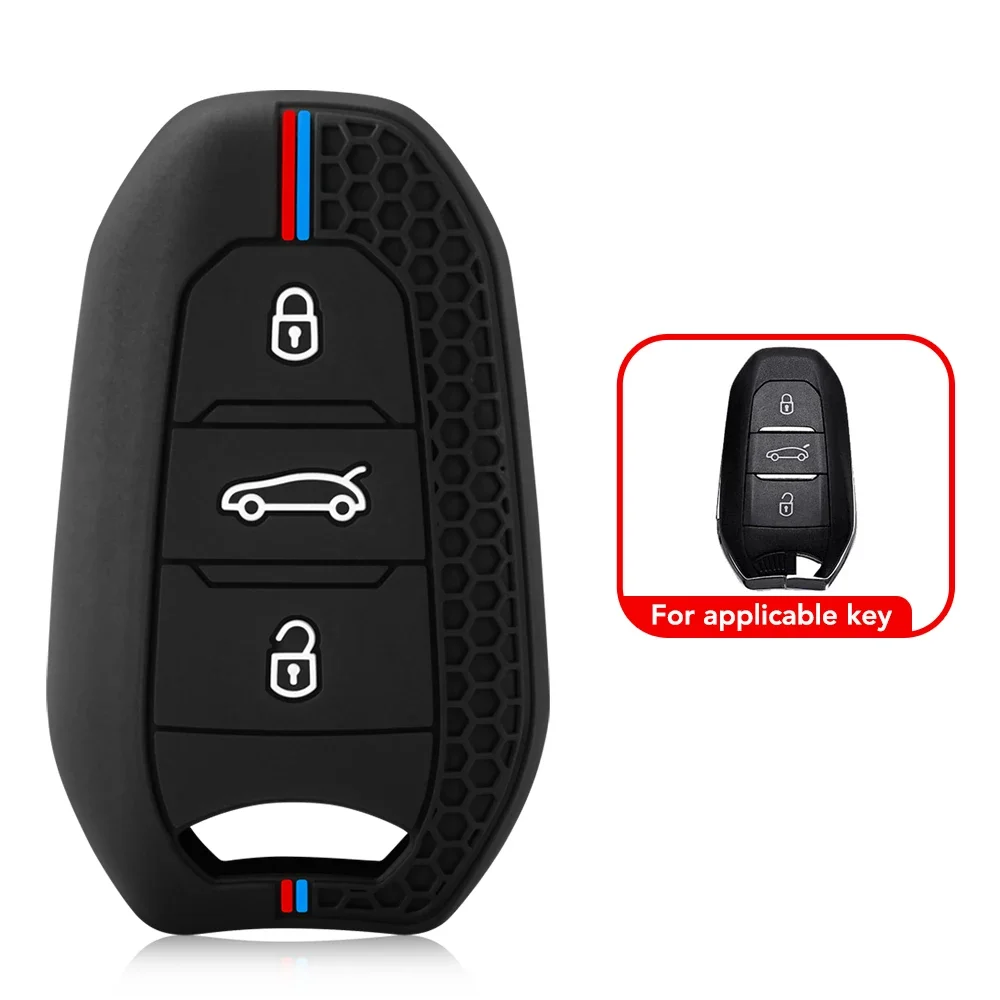 Shell Abdeckung Halter Auto Schlüssel Fob Fall Für Peugeot 208 DS3 5008 DS5 DS6 Für Citroen C4 C5 X7 Silikon Gummi smart Fernbedienung Schlüssel Abdeckung
